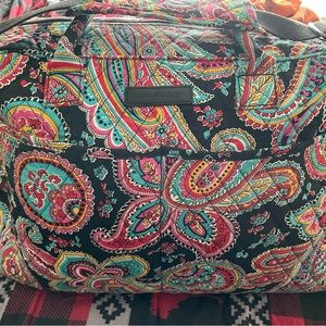 Vera Bradley large travel duffle bag retired print Parisian Paisley